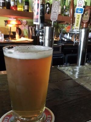 Ballast Point's California kolsch pale ale: 5.2% ABV. Delicious! $6 regular, $4 happy hour