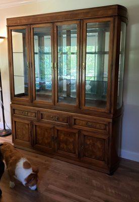 Curio cabinet and hutch