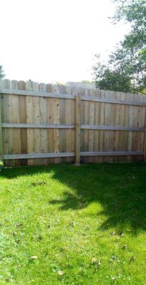 My wooden cedar fence over a year old is still in great shape!