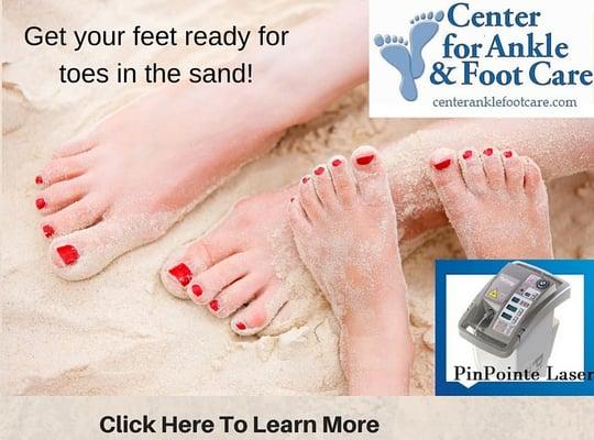 We have the PinPointe Laser available to help improve the appearance of fungal toenails at our office!