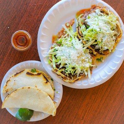 2 tacos + 2 sopes = food coma & total satisfaction!