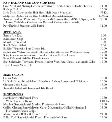 Menu 1 (subject to change)