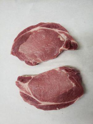 Fresh cut pork chops!