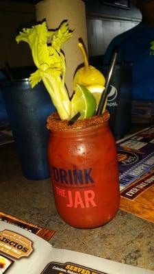 Bloody Mary -- quite good with pepper on the rim and huge fresh stalk of celery