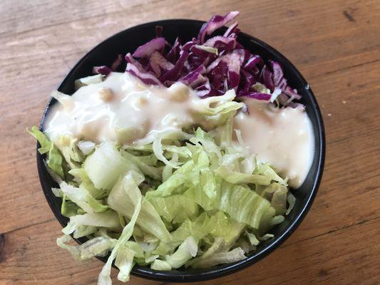 Red Cabbage & Blue Cheese salad ($8)