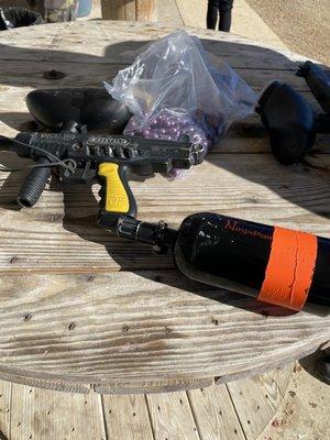 Rented paintball gun