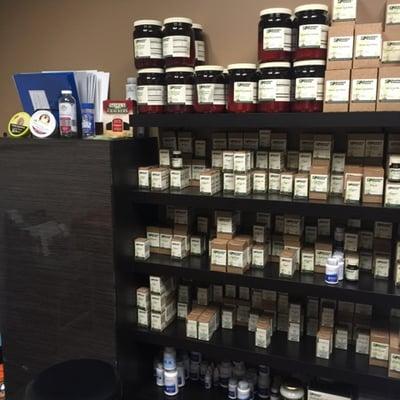 Our stock room of nutritional supplements & products