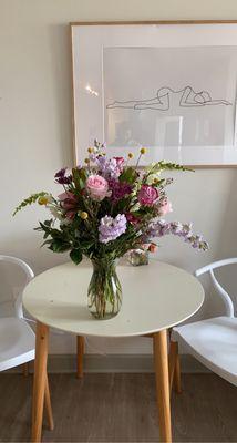 Tasteful wild flower arrangement!