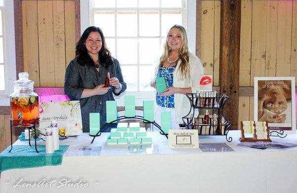 Jenna and Nicole displaying some of our favorite products at a local Bridal Show!