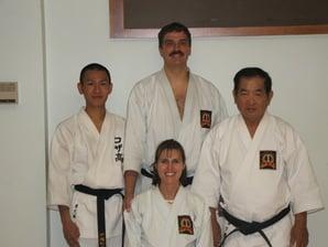 Sensei and Mrs. Webb with Kuniyoshi Sensei and Fukuhara San from Okinawa