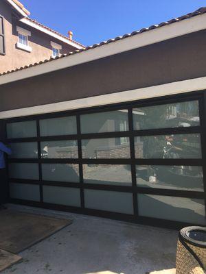 After . Black frame white laminate glass Door in Rancho Cucamogna