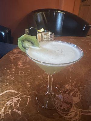 Kiwi cocktail called The Aura