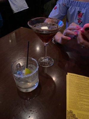 Margarita and expresso martini