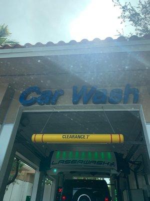 Entrance to the car wash