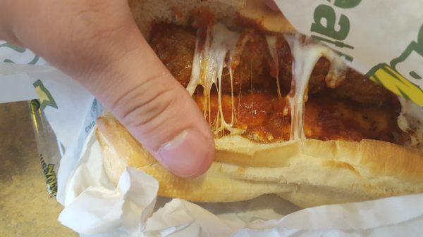 The inside of the Meatball Marinara Subway.