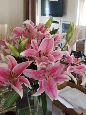 Beautiful,fresh and oh so fragrant stargazers  Never dissapointed with the gorgeous flowers i often get from here