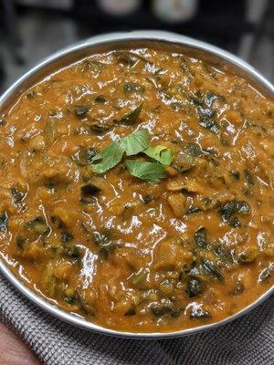 Daal saag(lentil with spinach)