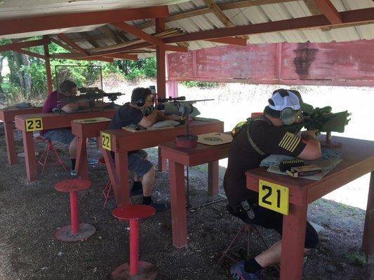 Siting In our Rifles @ "Bailey's House Of Guns " Highly Recommend this Shooting Range!!