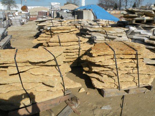 Our yard is always stocked and full of Flagstone for your landscape needs.