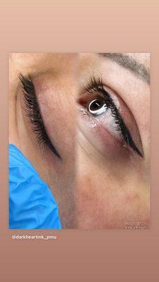 Tattooed Black Winged Eyeliner