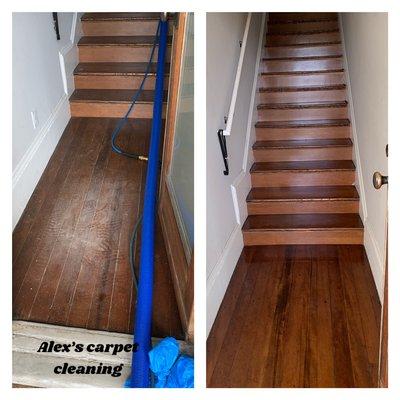 Hardwood floor deep cleaning wax and shine