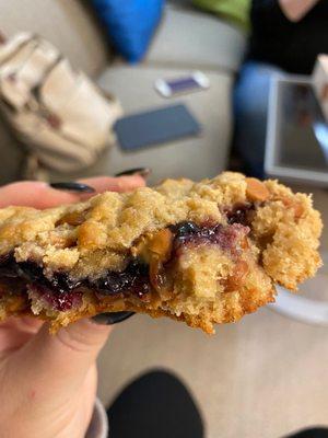 Peanut butter and jelly cookie