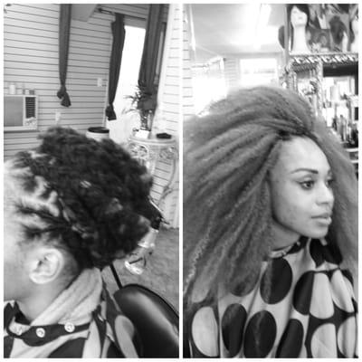 From dreadlocks to crochet without destroy the hair ,beautiful