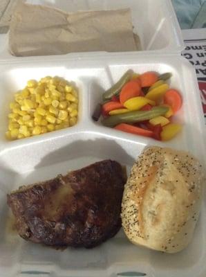 Lunch from the cafeteria $6.50.