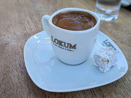 Turkish coffee with Turkish delight