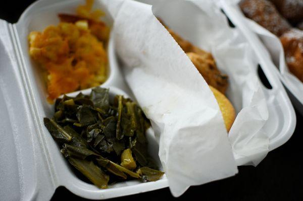 Collard green - a little salty on their own but really good with the chicken