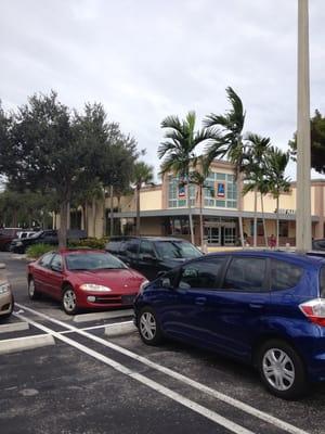 The storefront as seen from the parking lot