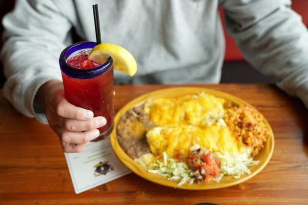 Enchiladas & Huckleberry Lemonade