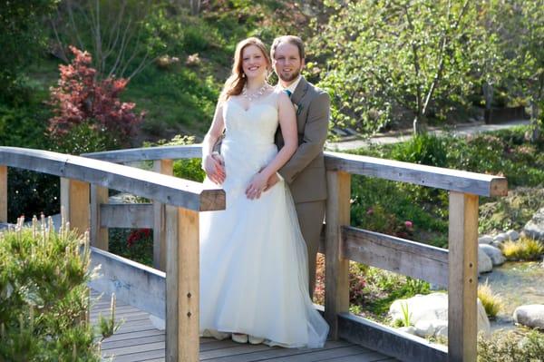 She hemmed my dress, did the bustle, and shortened the shoulder straps. She also fixed my bra/slip so I could actually get in it!