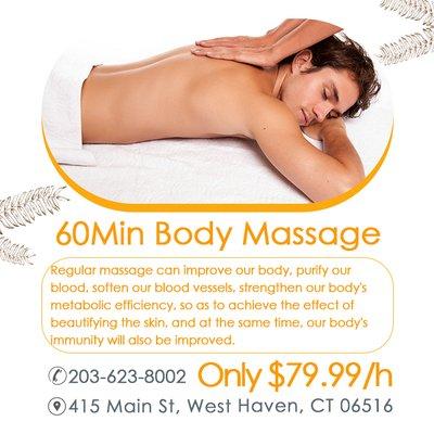 ONLY $79.99 - 60Min Body Massage