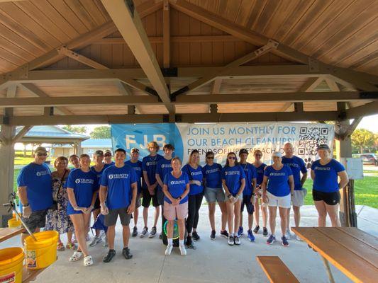 Velocity Community Credit Union's 2023 Beach Clean Up team.