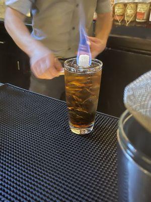 Flaming Dr. Pepper