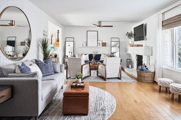 Mid Century Modern Bohemian Living Room