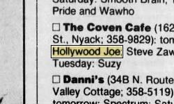 HOLLYWOOD JOE 1991  live onstage at the Coven Cafe - Nyack New York