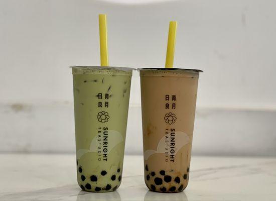 Matcha Milk Tea, Sunright Milk Tea