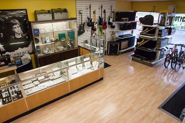 We have jewelry, musical instruments, sporting goods