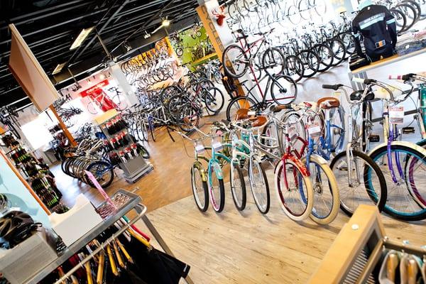 Cruisers, road bikes. mountain bikes, hybrid bikes, kid's bikes and more!