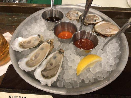 Raw oysters