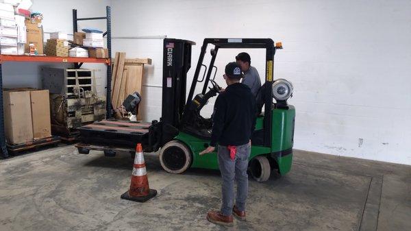 We still on the Actual Forklifts such as the Sit-Down Forklift.