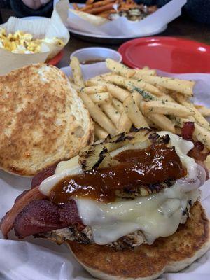 Hawaiian Chicken Sandwich truffle fries  yum!