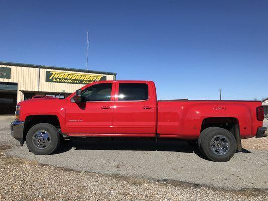 Chevrolet 3500 with Thoroughbred window tinting