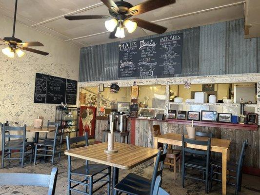 Restaurant interior.