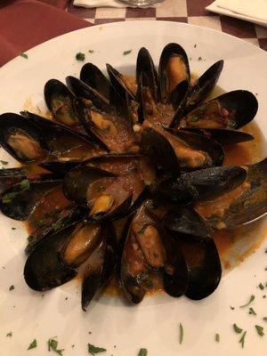 Mussels With red sauce appetizer