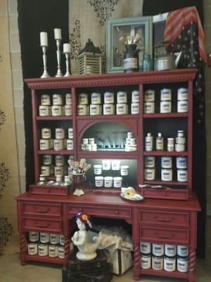 Our Display Hutch with Amazing #American Paint Company. Clay/Chalk/Mineral Based Paint.