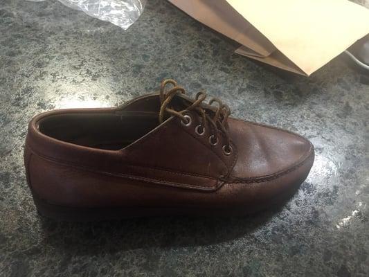 Brought my great grandfather's 75 year old shoes back to life! 5+ stars for fantastic and FAST service. We'll  be back!