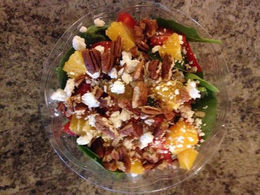 fresh strawberry spinach salad